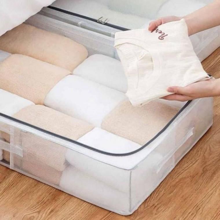 옷수납박스 57L 대 보관함 부직포케이스