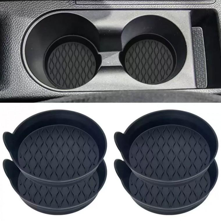 차량용 실리콘 컵홀더매트 컵받침 매트 4P