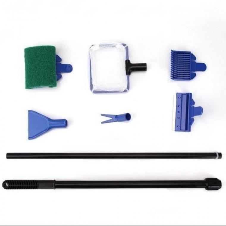 다용도 수족관 청소 도구 세트 5종 스크 래퍼 뜰채 포함 어항 수조 브러시 물고기
