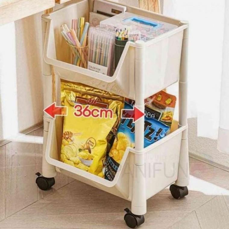 수건정리함 트롤리 이동식선반 슬림 이동식트롤리 트롤리선반 2단 바퀴달린선반