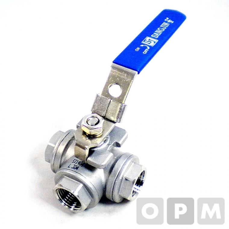 HA)OPM 스텐 삼방볼밸브 32A T타입