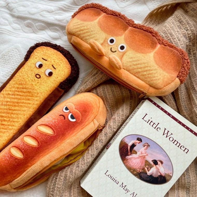 귀여운 식빵 바게트 모양 필통 파우치