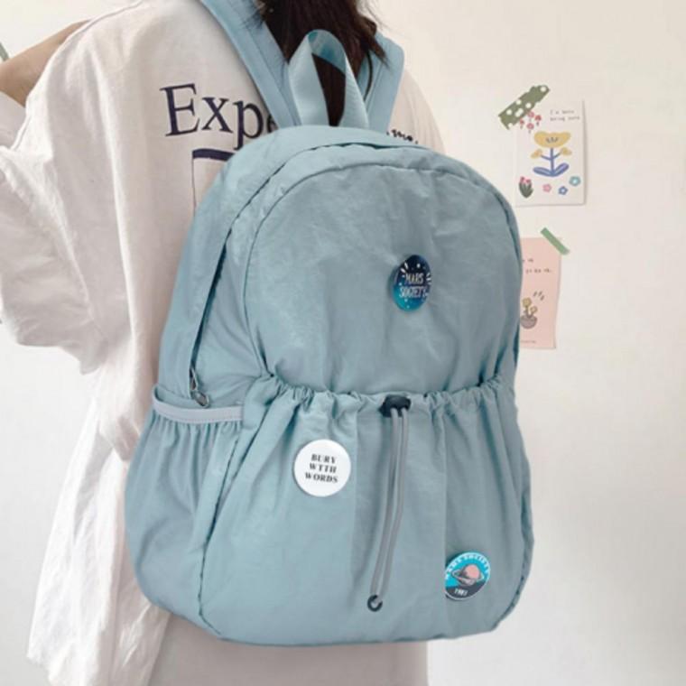 캐주얼 스트링 포켓 백팩 데일리 가방