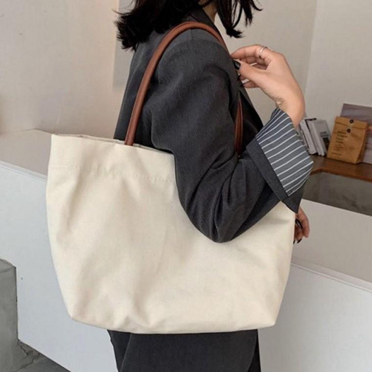 신상 데일리 여성 캔버스 숄더백 인기 화이트 가방