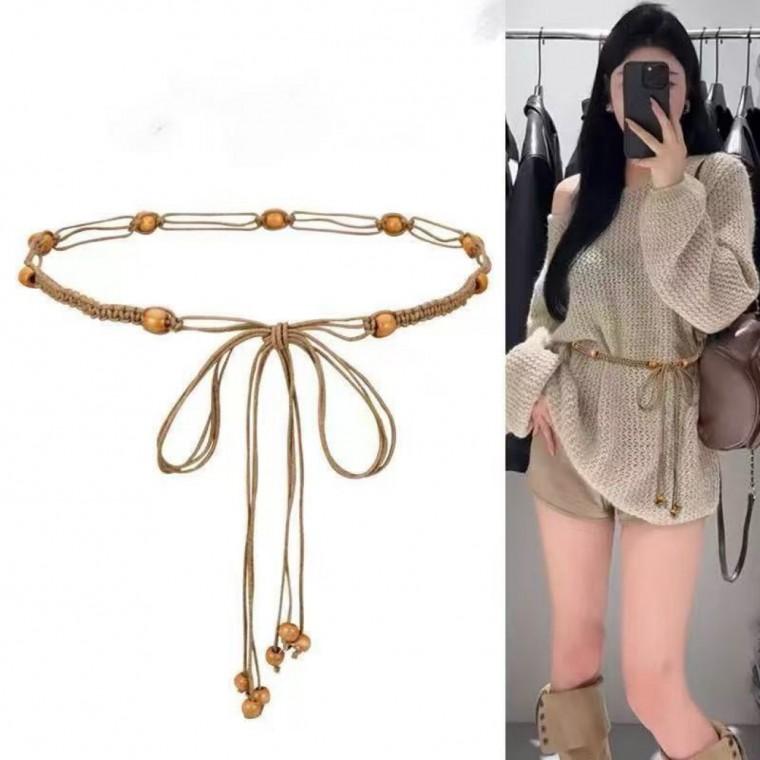 유니크 보헤미안 가죽 여름 끈 동남아 아일렛 레더 키치한 벨트 포인트 y2k 무대 공연 아이돌 힙합