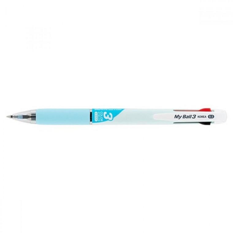 마이펜 마이볼 3색볼펜 블루 0.5mm