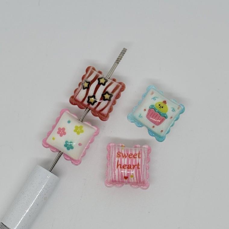 B155 볼펜꾸미기 볼꾸 동대문 꾸미기 DIY 파츠 큐브 과자 풍선