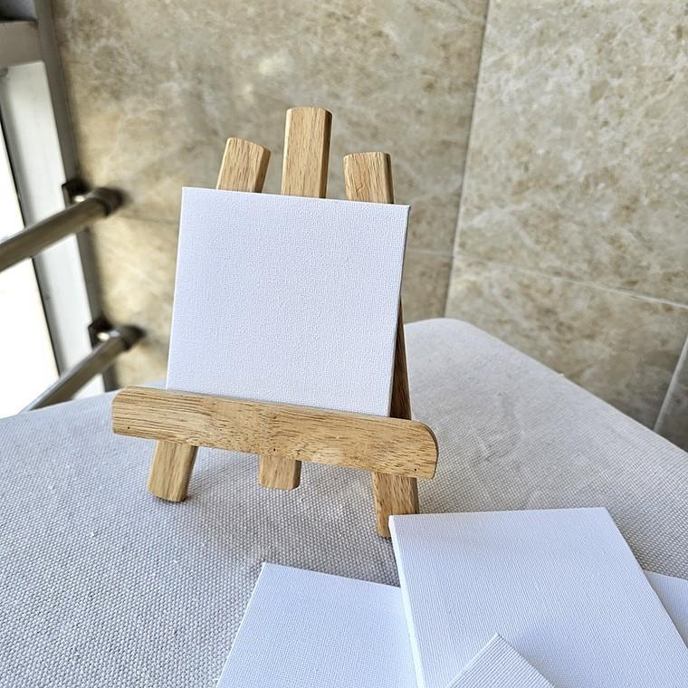 10x10cm DIY 페인팅용 미니 캔버스 면천 원목틀