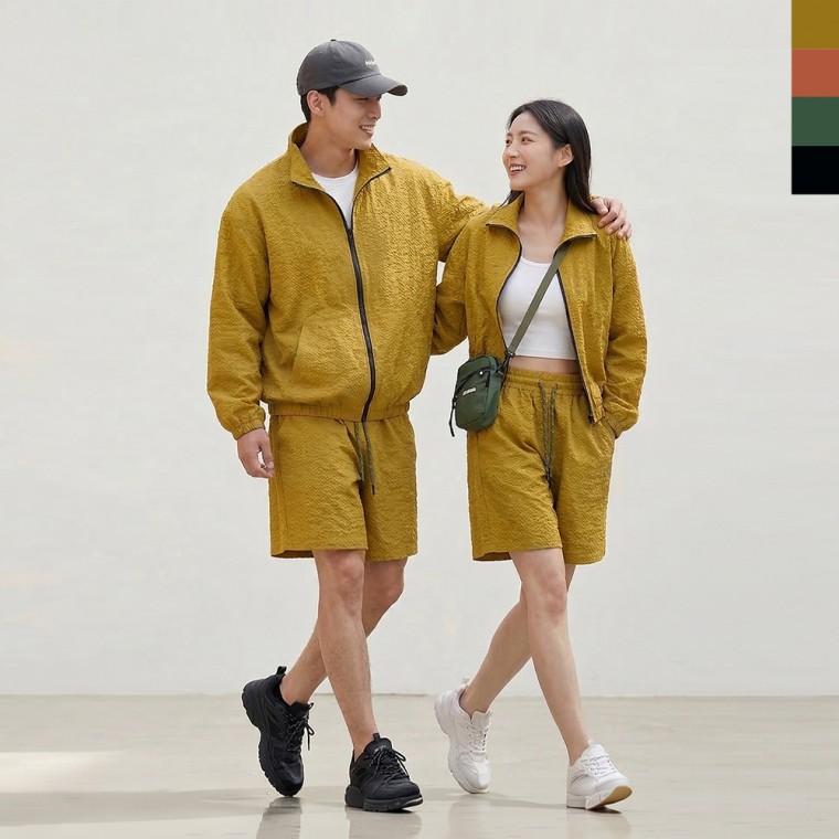 GSS 1021M-P50M 남자 시어서커 쿨 썸머 바람막이 자켓 점퍼 쇼츠쿨반바지 세트