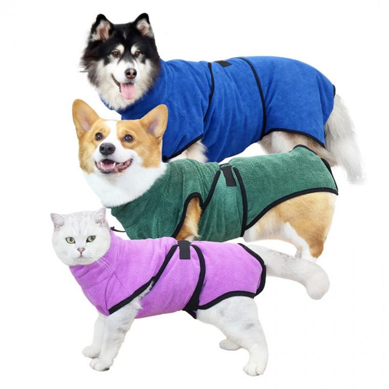 강아지 고양이 목욕타월 XL 네이비