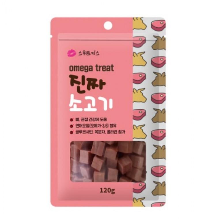 스위트키스 애견간식 진짜 소고기 120g 강아지 간식 반려견간식