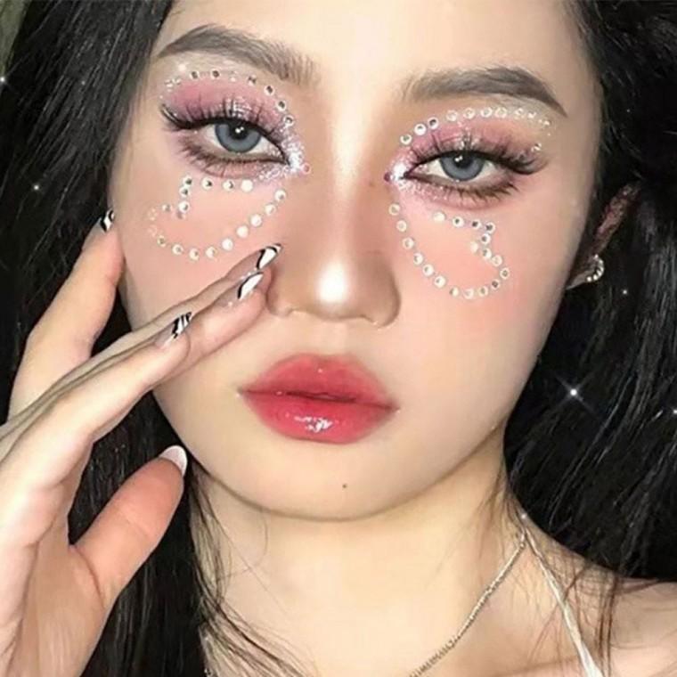 쥬얼 스티커 6종/대용량 공연 소품 페이스 얼굴 큐빅
