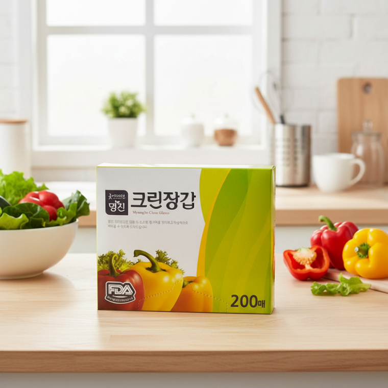 식품용 일회용 위생장갑 200매 주방 조리용 비닐장갑 대용량