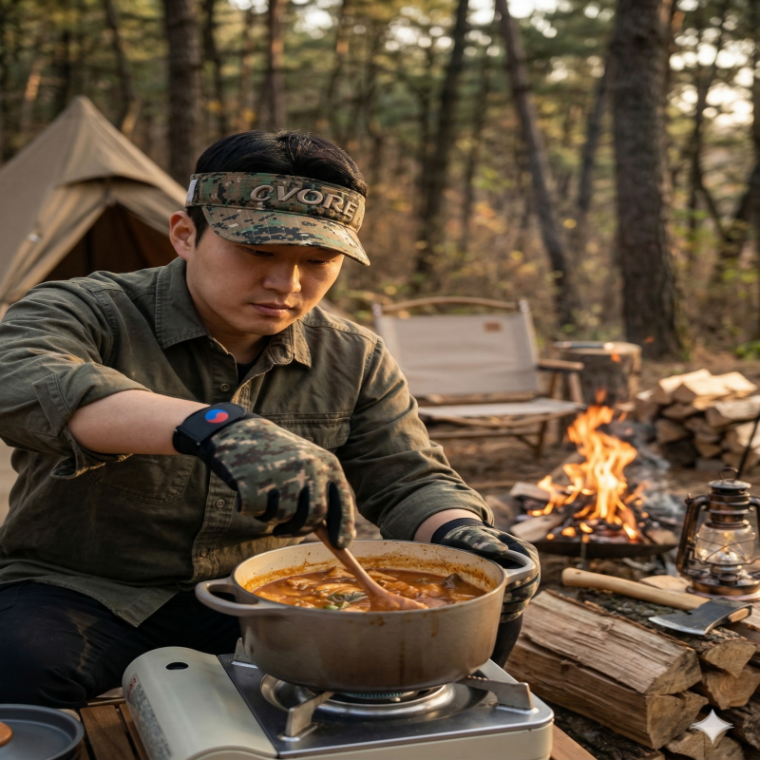 밀리터리 장갑&모자 2종세트 (사은품 bts 치약)