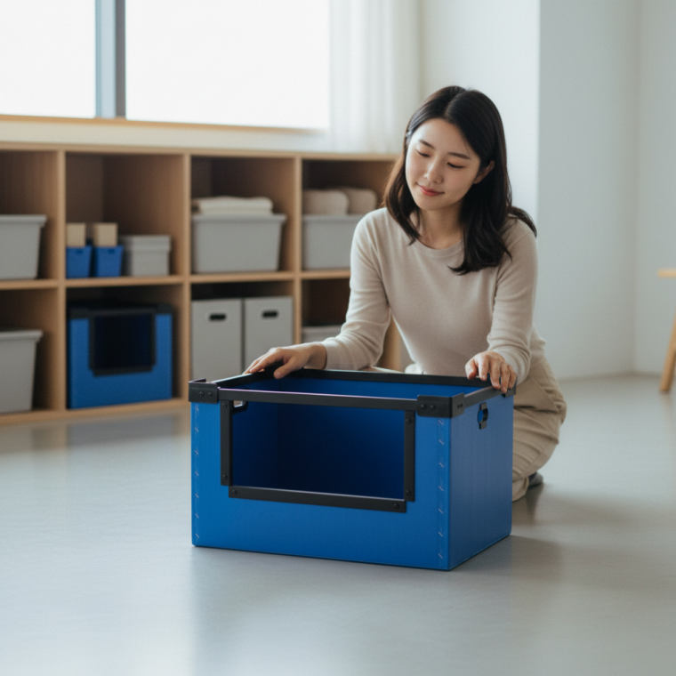 단프라 이사박스 대용량 물류창고 정리함 플라스틱 적재 수납함