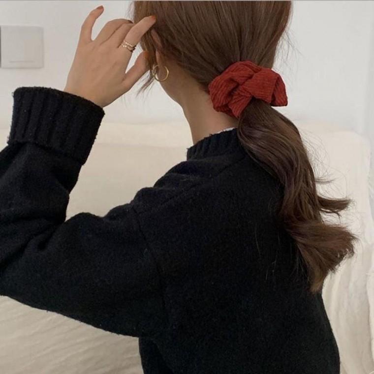 단색 곱창 머리끈 헤어밴드 여성 액세서리 머리핀 헤어클립 스타일링 머리장식 벨벳