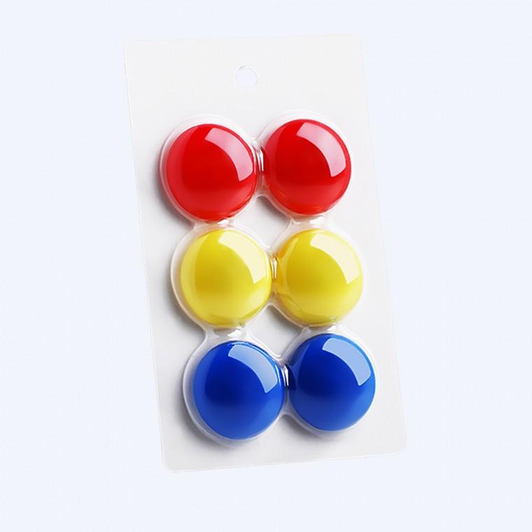 컬러 원형 자석 홀더 냉장고 자석 마그넷 30mm 6p