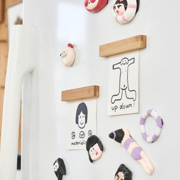 우드 원목 나무 냉장고 자석