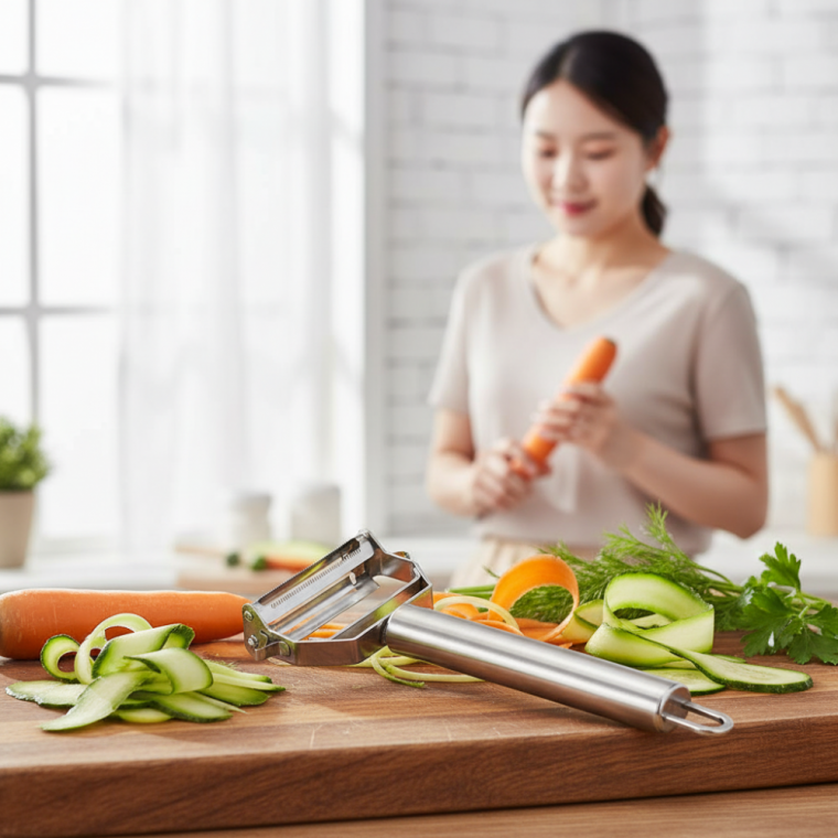 주방용품 다용도 야채 슬라이서 스테인리스 채썰기 만능 칼날 1개