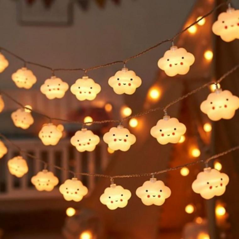 무드등 구름 가랜드 조명 USB 1+1