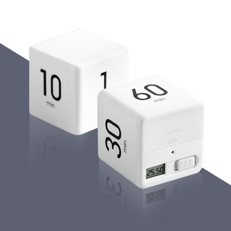 공부 쿠킹 큐브 알람 타이머 시계 센스 스톱워치 led 스탠드 책상 인테리어 플립