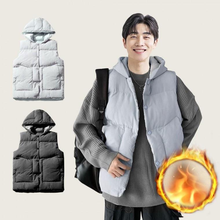 후드 패딩 베스트 남성 간절기 오버핏 경량 보온 조끼 작업 수면 낚시 여성 등산 남자