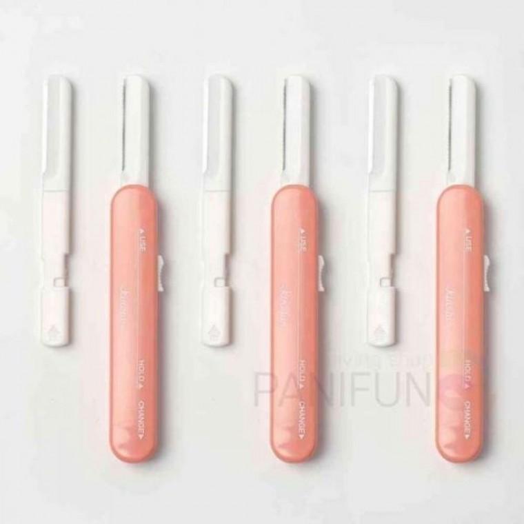 눈썹정리 눈썹제모기 눈썹칼 얼굴솜털제거 핑크 눈썹정리칼 눈썹다듬기 3세트