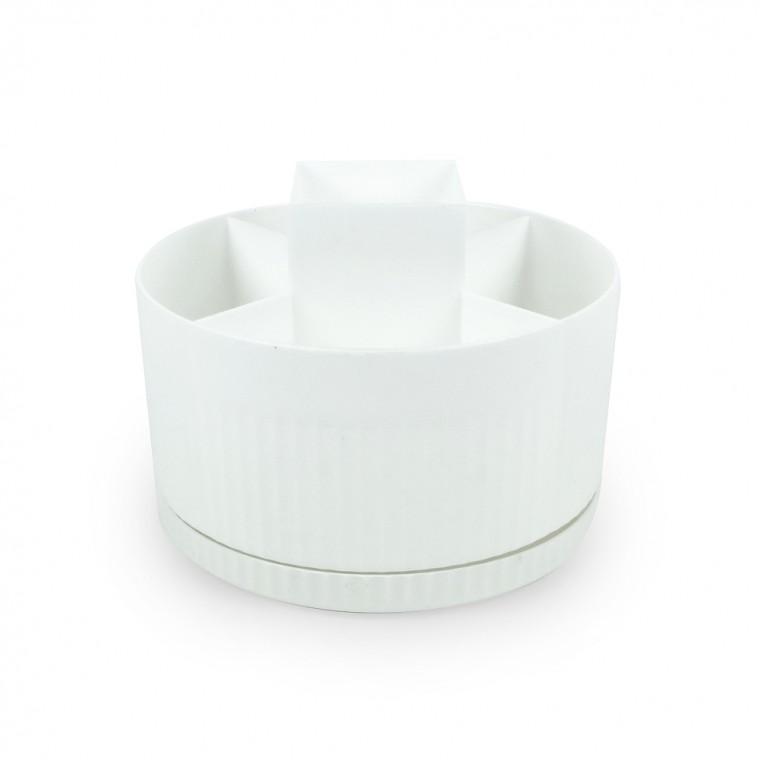 360도 회전형 화장품 정리대 화이트