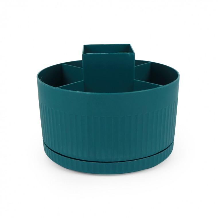 360도 회전형 화장품 정리대 그린