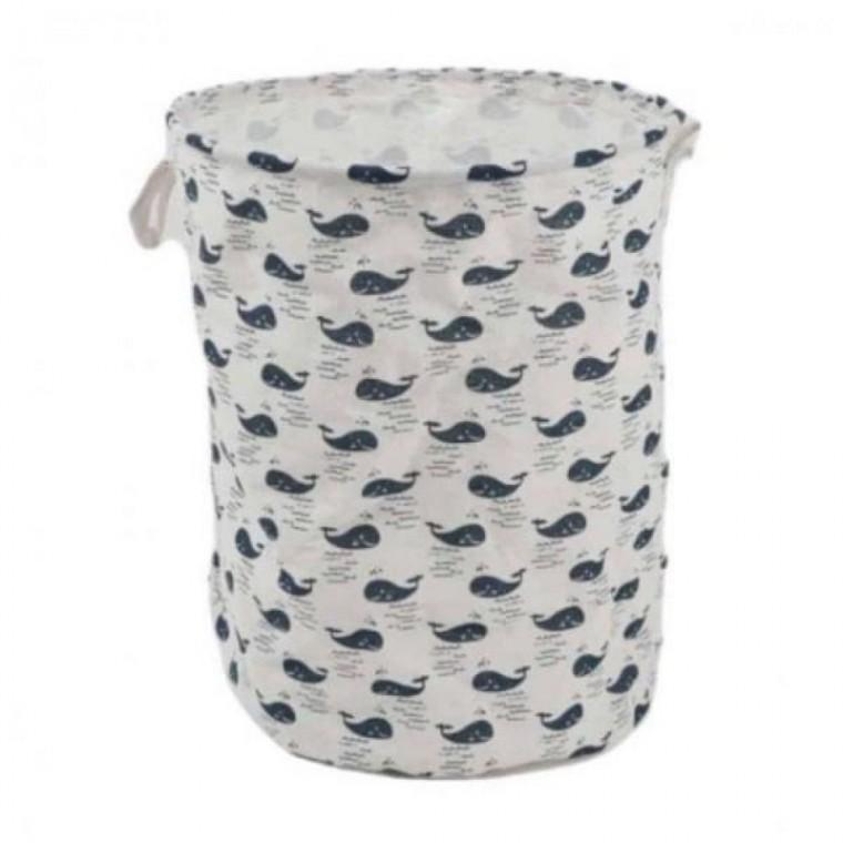 고래 패브릭바구니 장난감정리함 린넨바구니 빨래수거함