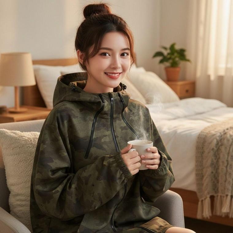 3WAY 지퍼 남녀공용 커플 캠핑 밀리터리 후드자켓