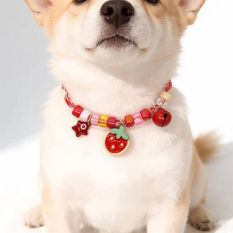 1+1 강아지 조절가능 귀여운 악세사리 도파민 고양이 목걸이