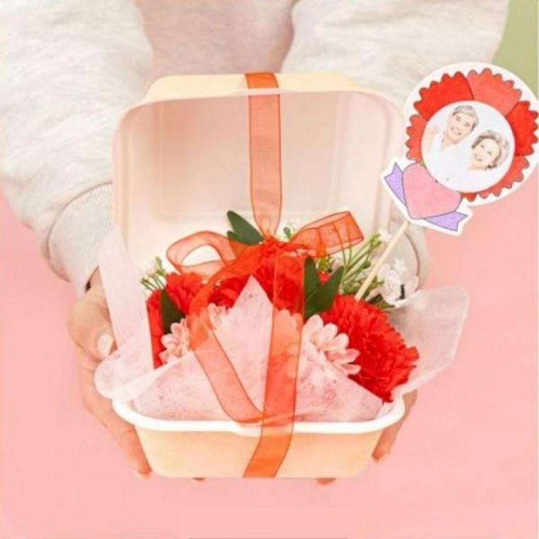 카네이션 꽃도시락 만들기 어버이날 스승의날
