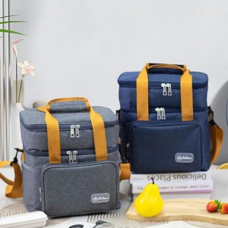2단 보온 보냉 쿨링 아이스 박스 도시락가방 쿨러백