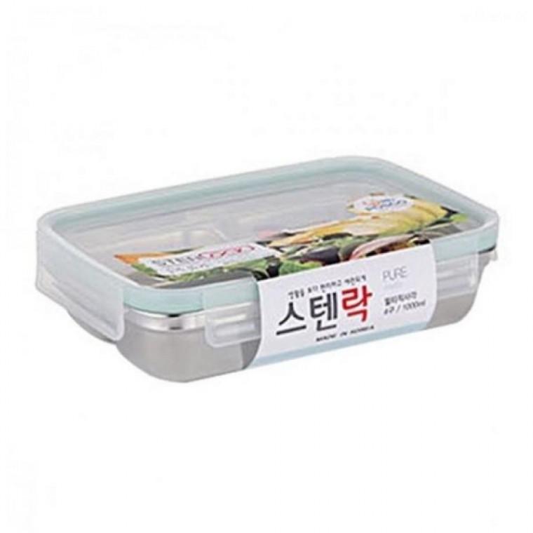스텐락 멀티 3구찬합 700ml 퓨어 직사각 찬통 도시락