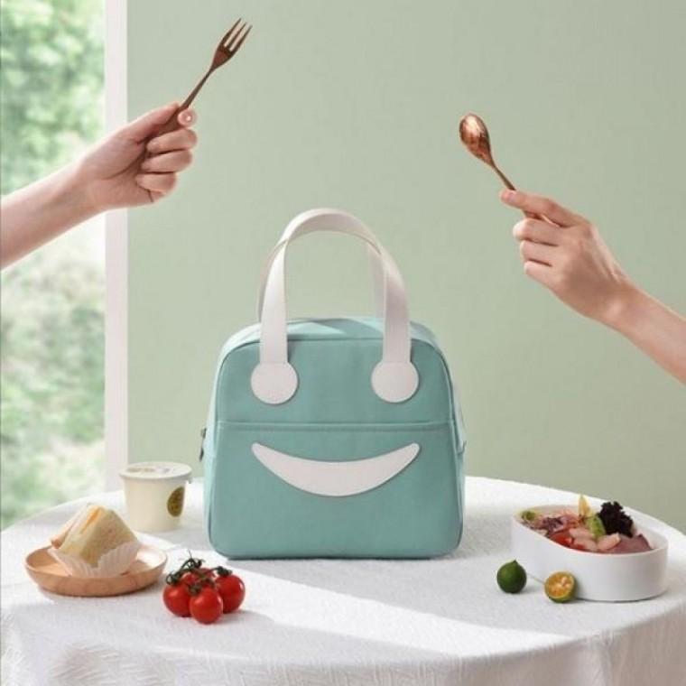스마일 보냉 보온 런치백 도시락 가방 직장인 간식 보