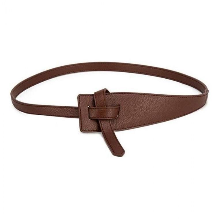 여성 정장 가죽 장식 벨트 코트 사선 포인트 슬림 버클 허리띠 패션 자켓 와이드 링벨트