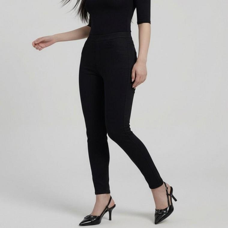 여성 허리밴딩 슬림 일자핏 팬츠 캐주얼 스키니바지