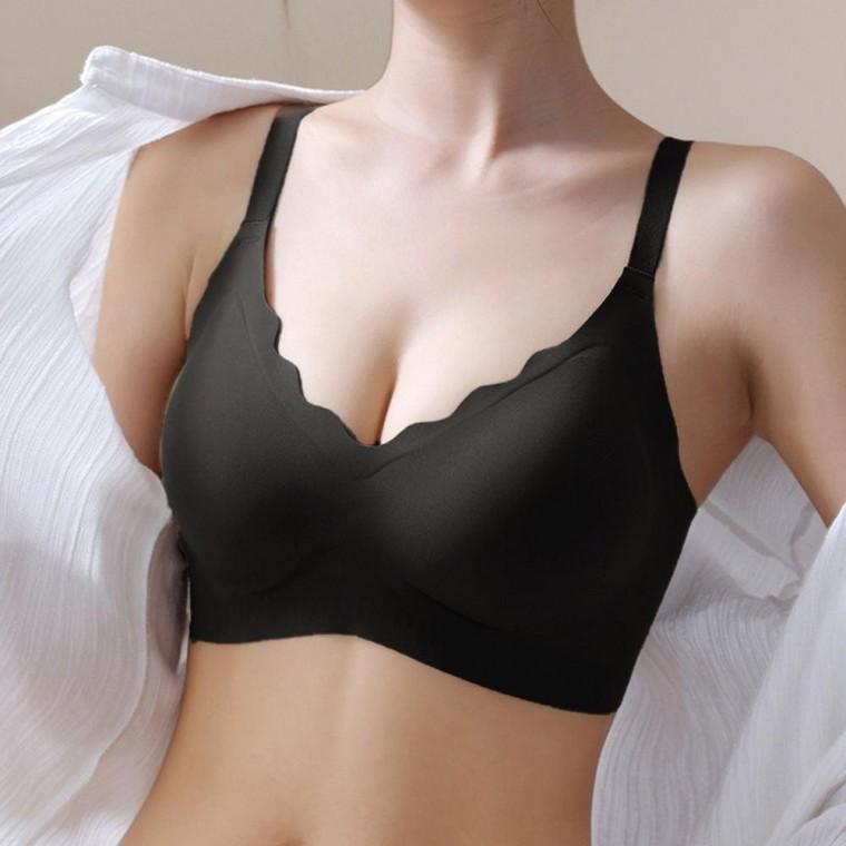 심리스 볼륨 뽕브라 저중심 새가슴 노와이어 노와이어브라 브라렛 편한 여성 풀컵 홑겹