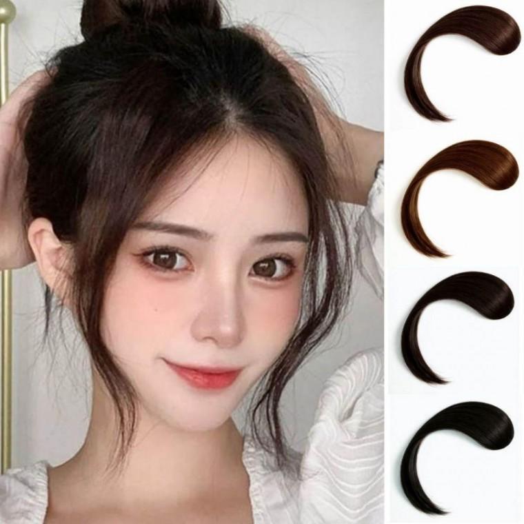 여성 앞머리 가발 붙이는 부분가발 헤어피스
