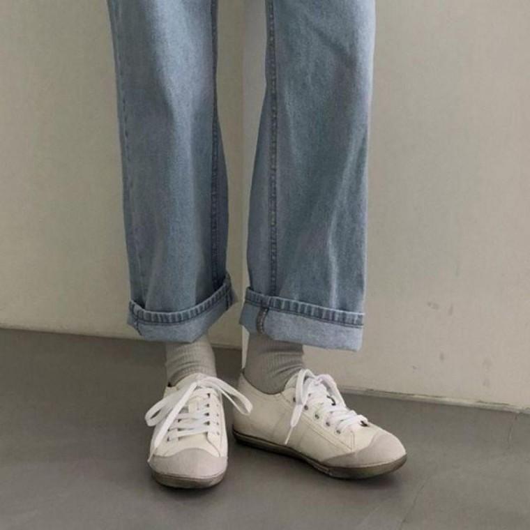 여성 2컬러 로우컷 캐주얼 모던 캔버스화 스니커즈화