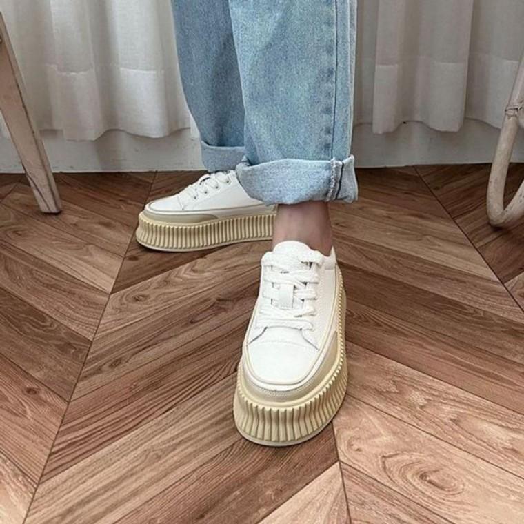 여성 데일리 운동화 플랫폼 통굽 키높이 스니커즈화