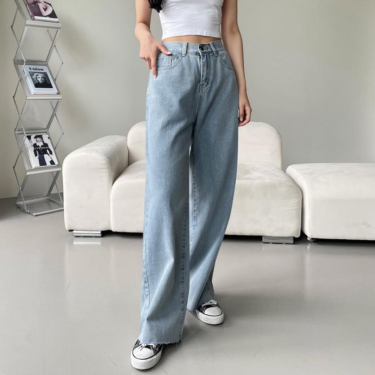 여성 테스티 롱 뒷밴딩 와이드 청바지 JB-1007298