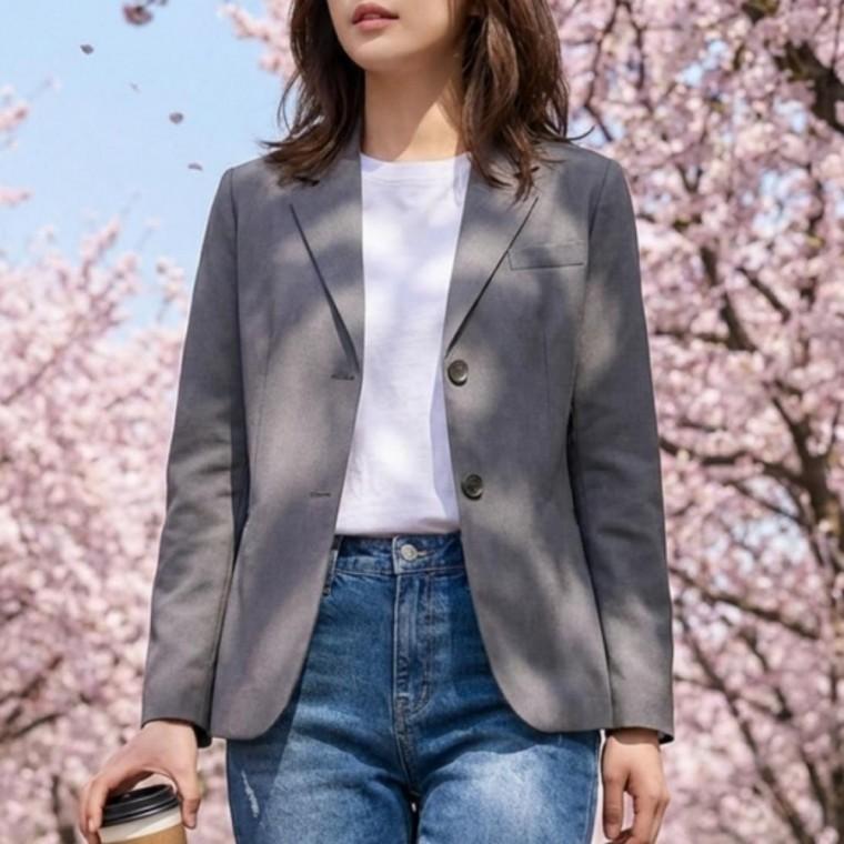 여성 간절기 세미오버핏 데일리 블레이져 정장 자켓 재킷