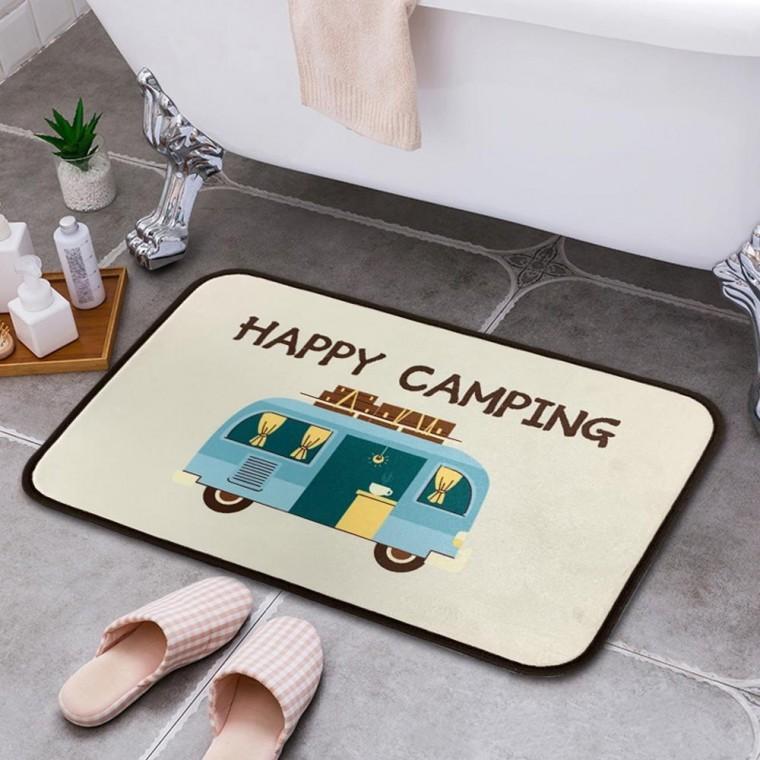 발매트 HAPPY CAMPING 욕실 주방 발매트 현관 러그 국내생산