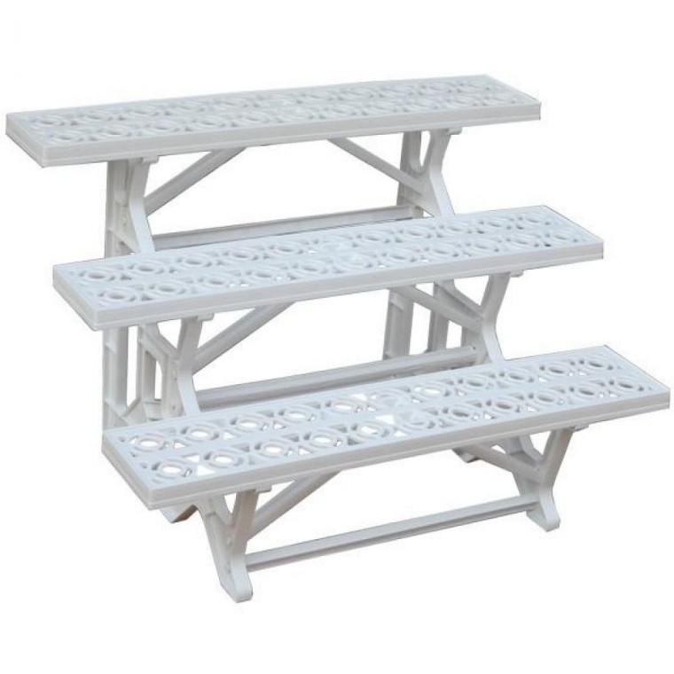 플라스틱 화분 정리대 선반 받침대 거치대 진열대 3단