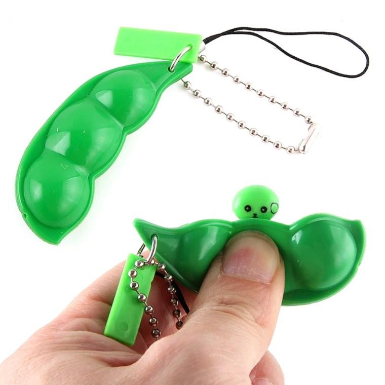 [지앤지] 뽁뽁 완두콩 말랑이 콩알 열쇠고리 키링 가방 걸이 키체인 홀더 귀여운 선물 폭신 스퀴시