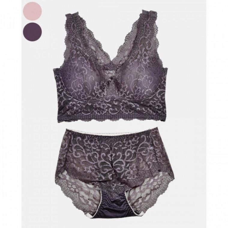 비침있는 자수 올레이스 스포츠 브라세트