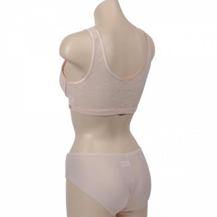 베이직 노와이어 B컵 스포츠브라 팬티 스킨