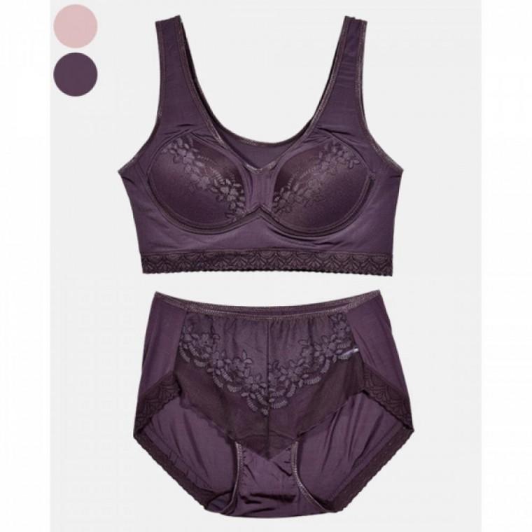 후크없는 몰드 B컵 엄마브라 스포츠 팬티세트